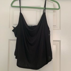 Black flowy tank